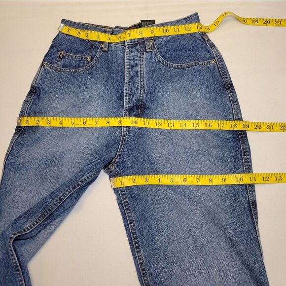 Route 66 Vintage Women's Classic High Rise Blue Jeans Button Fly Straight Leg - Picture 7 of 13